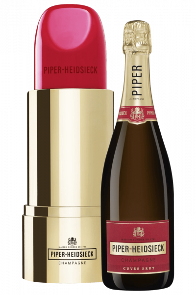 Champagne Piper-Heidsieck Cuvée Brut Lipstick 75cl with Gift Box - Stella Italiana