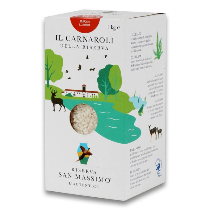 Riso Carnaroli superfino, 1 kg - Superfine Carnaroli rice Riserva San Massimo - Stella Italiana