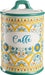 Ceramic Caffè Jar Hermetic Closure Hermetic Closure Decorating Majolica Sicily - Stella Italiana