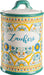 Ceramic Zucchero Jar Hermetic Closure Hermetic Closure Decorating Majolica Sicily - Stella Italiana