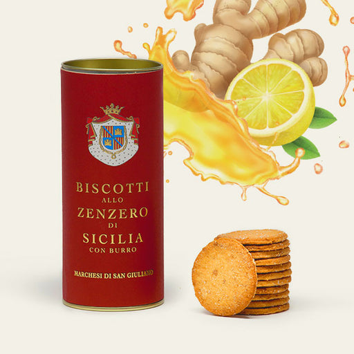 Artisan Ginger Biscuits of Sicily TIN - Marchesi San Giuliano - Stella Italiana