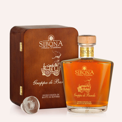 VINTAGE Riserva speciale Grappa di Barolo - Special 70 cl Decanter with wooden case - Stella Italiana