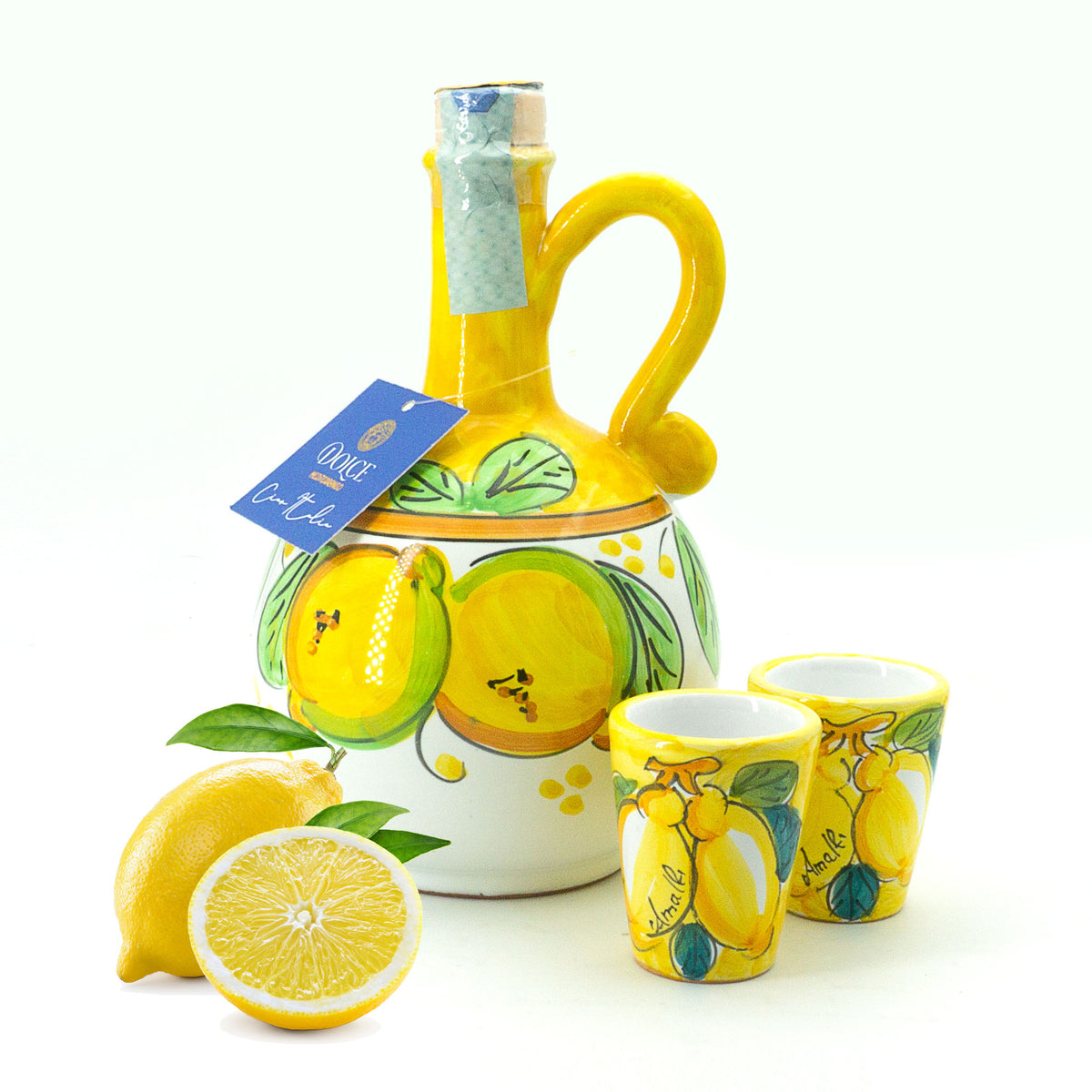 Artisan Limoncello of Amalfi Coast Hand-painted Jar - N°2 Hand-painted ...